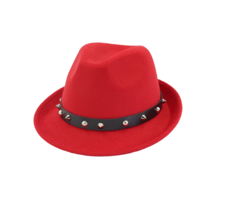 China factory newest multi color women fashion wide brim cowboy fedora hats with leather belt