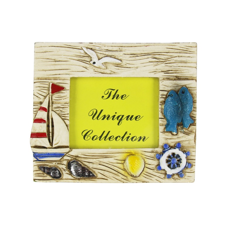 Hot Selling Tourist Souvenir Custom Refrigerator Decoration Resin Photo Frame Fridge Magnets