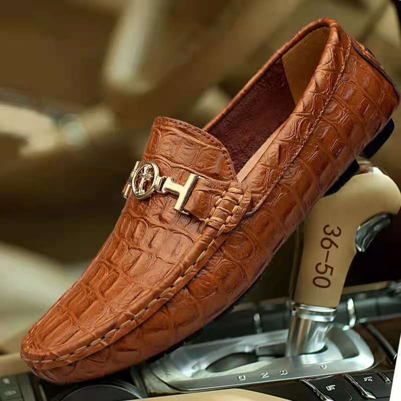 2021 New desinger Cheap Sale High Quality Customized Genuine Leather Loafer Mens Casual Dress Shoes Big Size 50