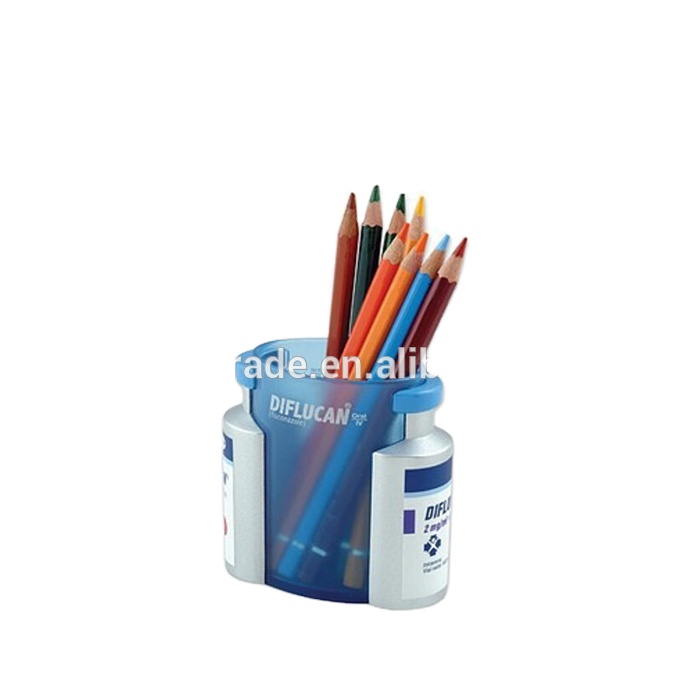 V-PH-13 Custom plastic bottle shaped doctor pen/pencil stand with magnetic clip holder