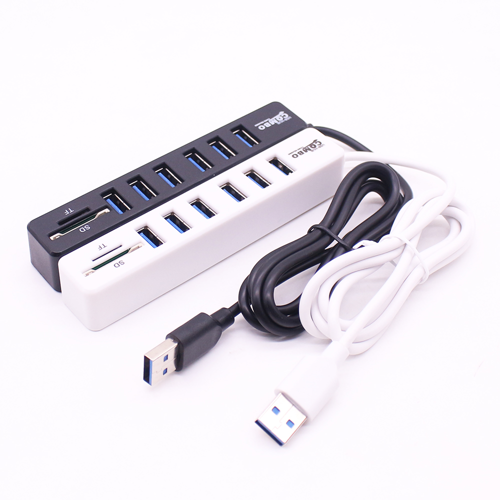 Usb-концентратор 2,0, Usb 2,0, разветвитель, высокоскоростной концентратор на 6 портов, 2,0 Hab, все в одном, кардридер TF, Sd, USB OTG концентратор для ПК, ноутбука, Macbook
