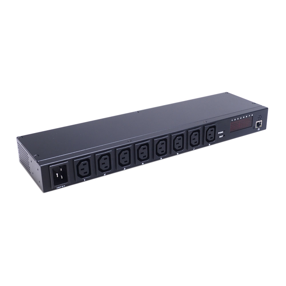 Metal Housing IEC320 C13*8 16A 8 Port Smart PDU For Power management