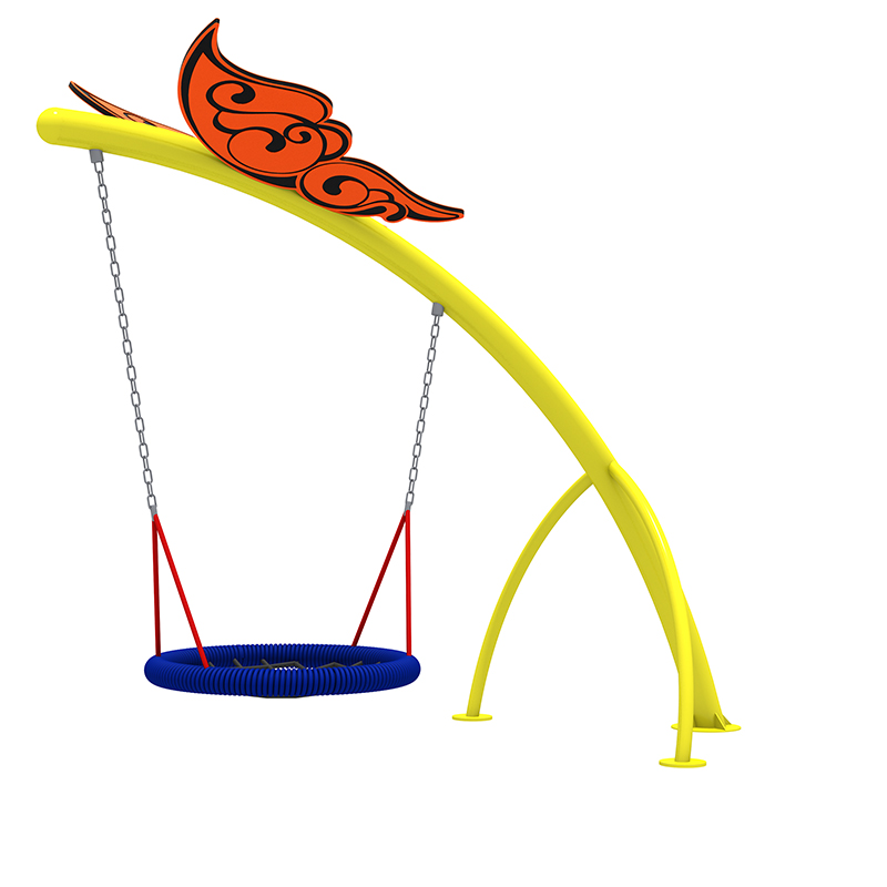 Safety attractive animal shape metal outdoor swing for children's playground