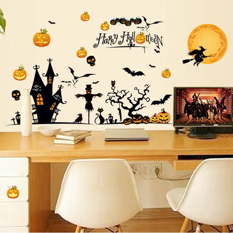 New arrival removable 3d Halloween wall stickers home decor