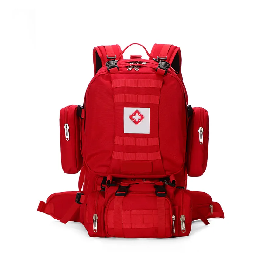 Emergency Kit Rescue Double Shoulder Multi-compartment Large Storage Ability Detachable Medical Backpack