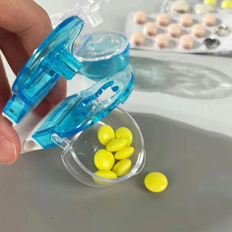 Pill Picker Opener Pill Punch for Seniors Pill Divider with Storage Compartment