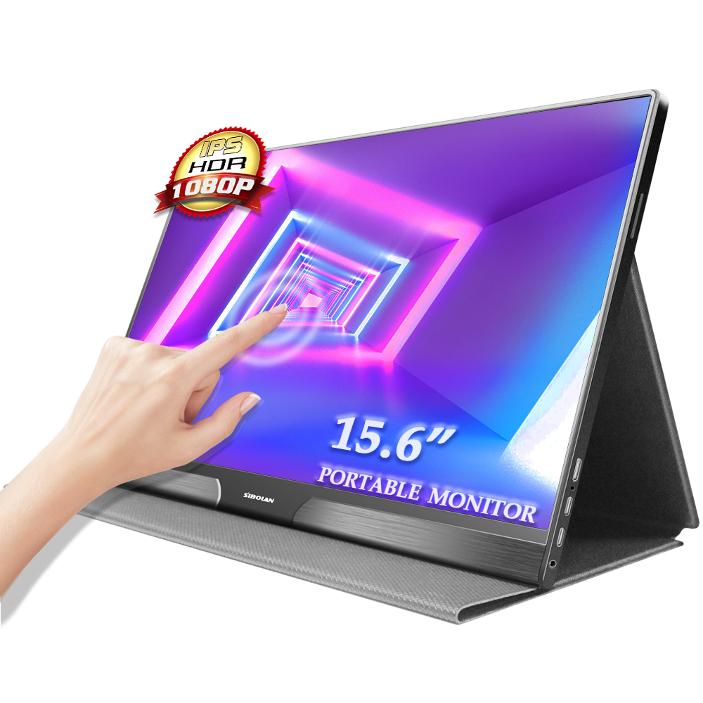 Sibolan маленький ЖК-монитор с сенсорным экраном от производителя usb c 15,6 ips 1080P для ps4 компьютера ноутбука ПК телефона