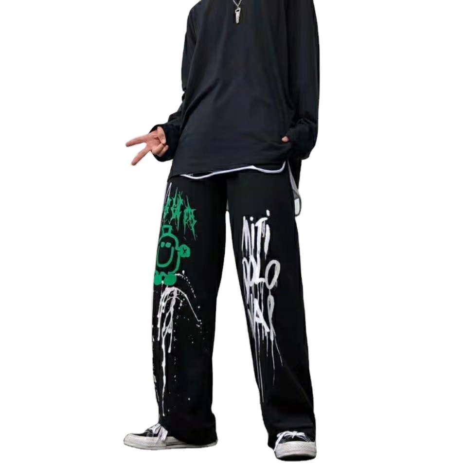 Woman Pattern Hip Hop Pants Wide Leg Pant Jogger Women Casual Oversize Pants