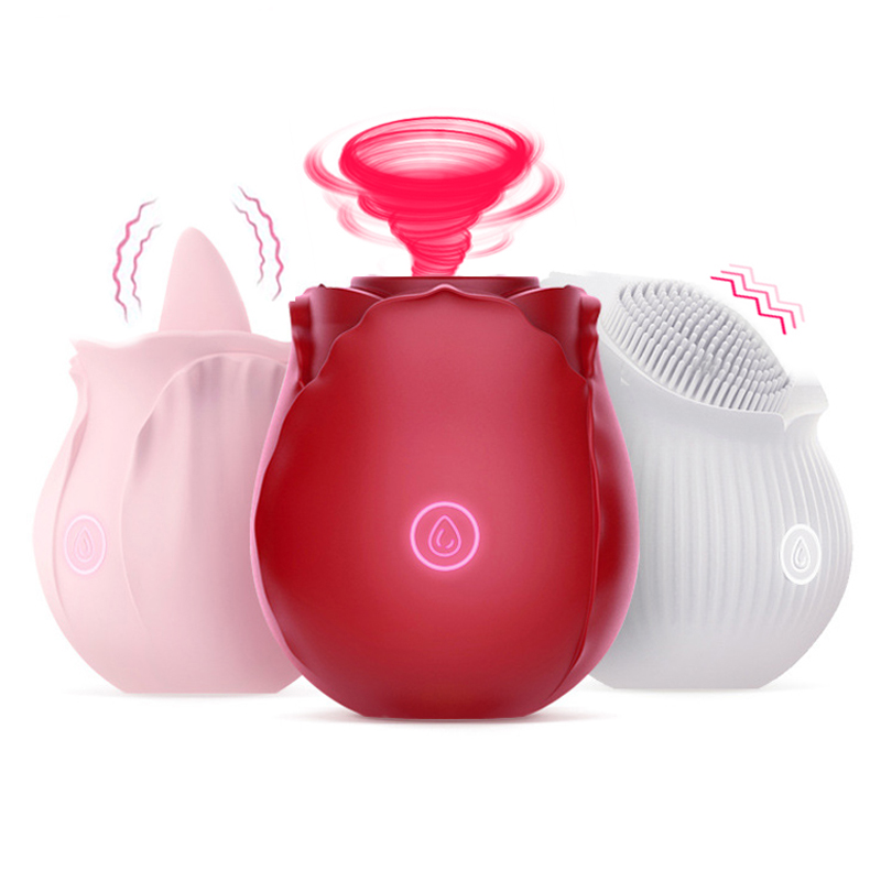 Silicone Tongue Clitoris Sucking Massager Pussy Vibratore Adult Mini G Spot Clit Model Roses Suck Sex Toy Women Rose Vibrator