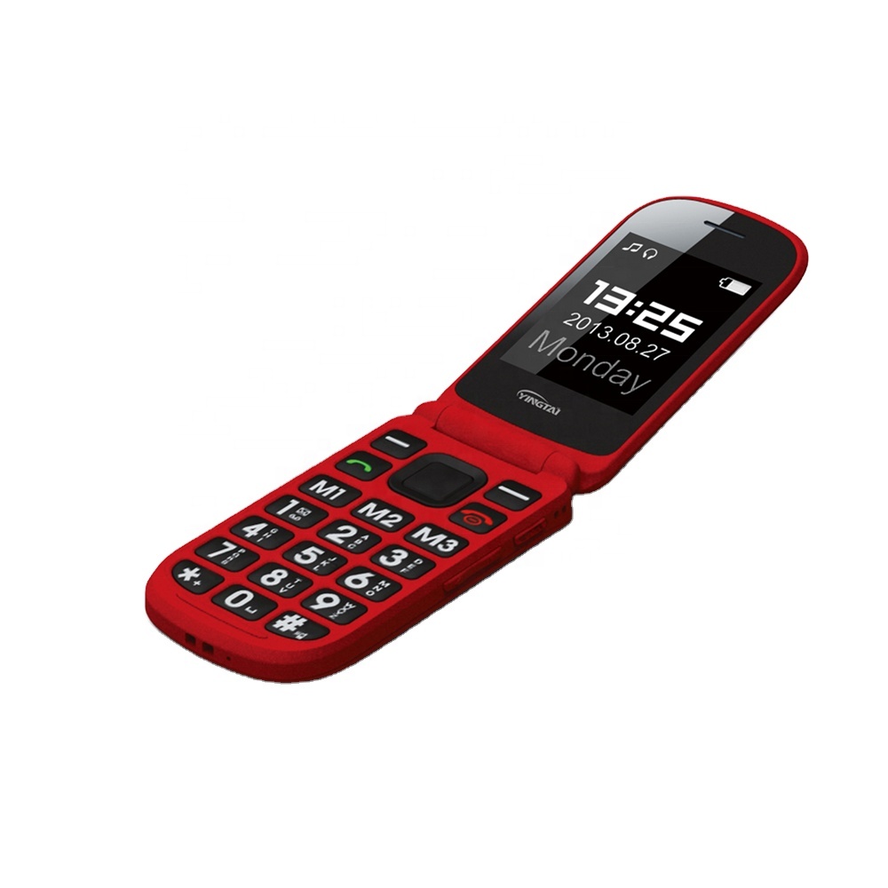Разблокированный телефон-раскладушка с двумя SIM-картами, клавиатурой, GSM, 2,4 дюйма, двойной экран, мобильный телефон для пожилых, SOS YINGTAI GSM, четырехдиапазонный мобильный телефон