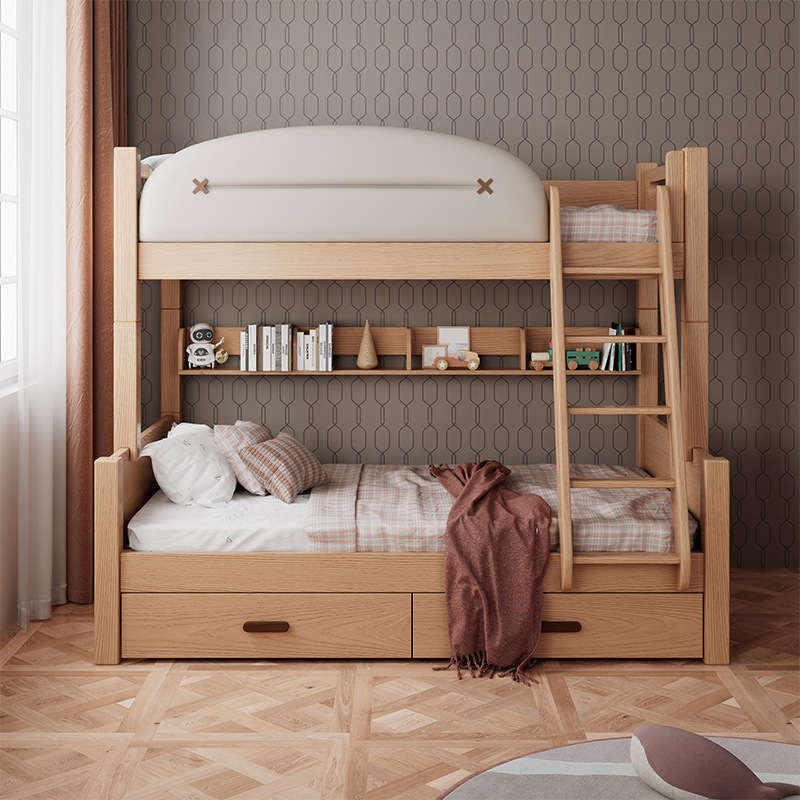 Modern Safe Home Baby Children Bedroom Kids Furniture Cot Bumper Bunk Beds