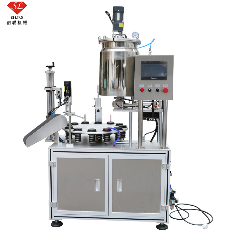 Cosmetics lip gloss filling machine heating turntable filling capper Mascara lip enamel machine