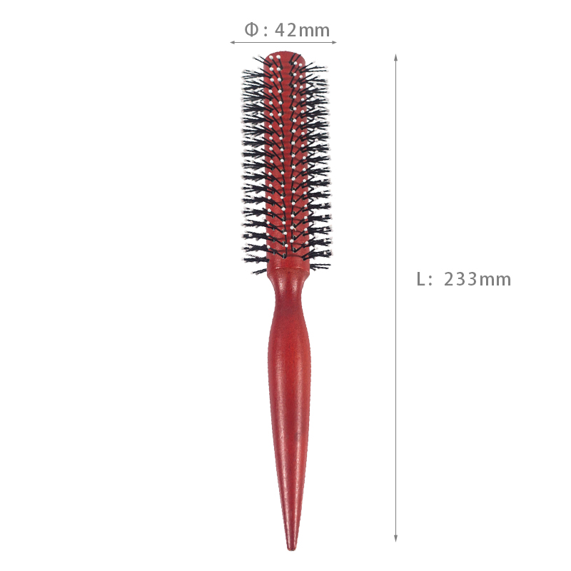Custom Logo professional natural wooden hair round brush