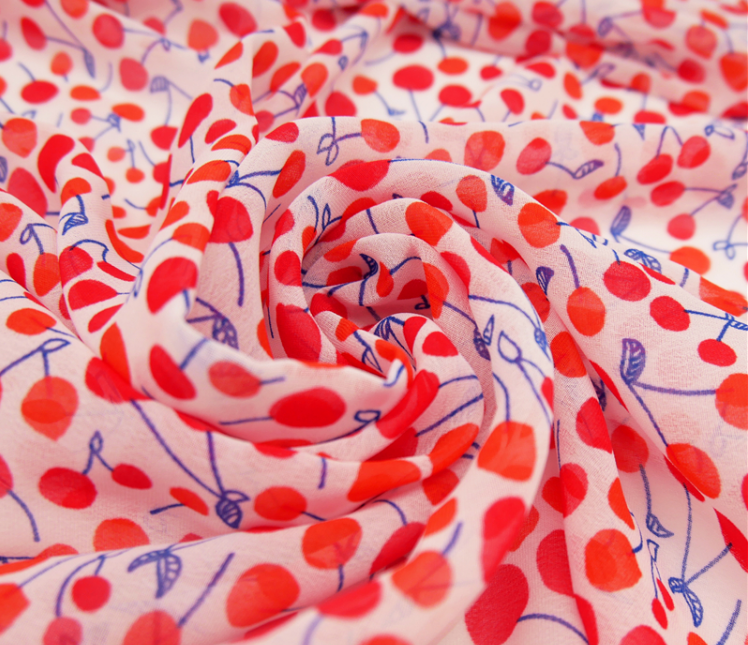 Factory Price Custom Design Digital Print Floral Elastic chiffon Fabric