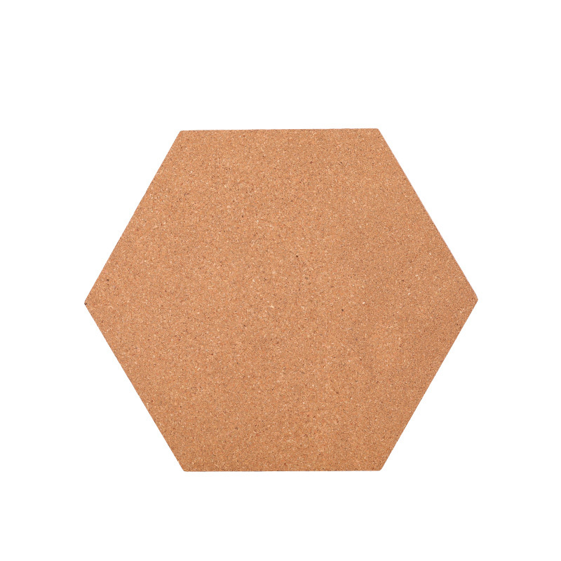 Supplier Wholesale desktop cork board 30*26 20*17.5 Self-Adhesive Bulletin Board Hexagon Cork Board