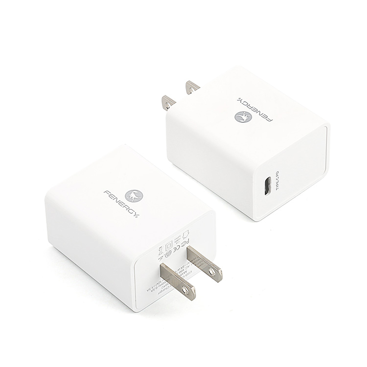 Fenergy EU US Plug 9V 2A Mobile Phone Charging 18W PD Fast Charger with ETL Certification