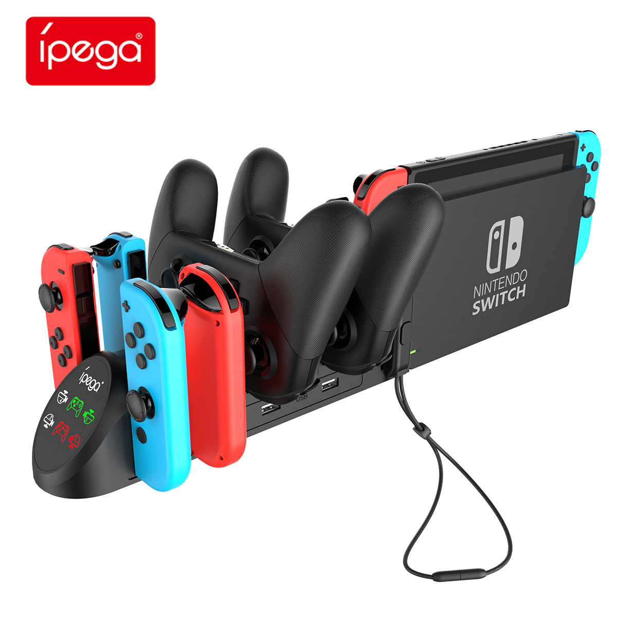 IPEGA, лидер продаж, 6 в 1, зарядное устройство Nintendo switch, док-станция, аккуратные аксессуары, оптовая продажа, контроллер nintendo switch NS