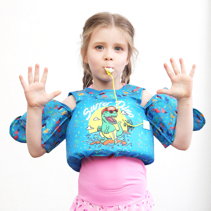 Wholesale pool vest child CE Life Jacket PVC Large Buoyancy Arm Ring Swimming Circle Custom kayak fishing pfd Vest child guard