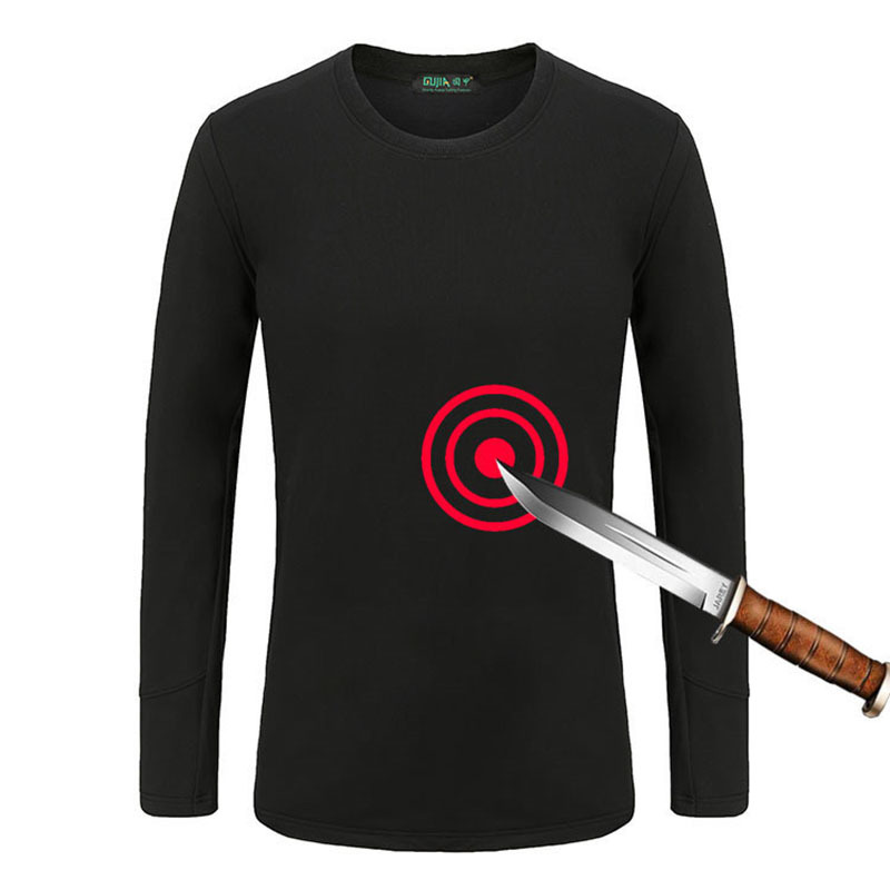 EN388 Safety Long Sleeve Shirt with O-Neck Collar Cut and Anti-Stab T-shirt Stab Resistant T-shirt