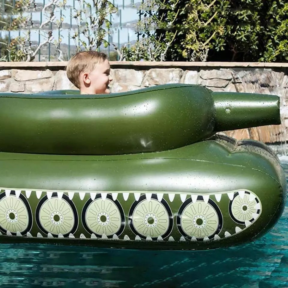 Summer Pool Party Water Gun Inflatable Large Tank Swimming Ring Child Adult Bed Pool Toys Tank Cannon Funny In Party Water Toy
