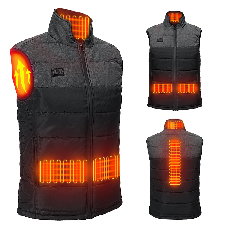 5V USB intelligent smart thermal carbon fiber heated mens vest for sports riding 2019 winter new with neck warm