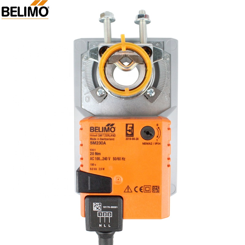 Привод демпфера BELIMO 20 нм SM230A 15. 230 220 В для регулировки воздушных демпферов в вентиляции