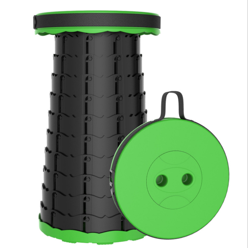 Retractable Folding Stool Lightweight Sturdy Load Capacity 400lbs Portable Collapsible Telescopic Seat