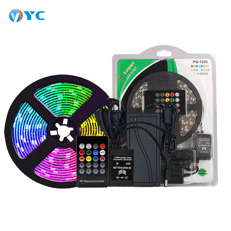 5/10/15 метров DC12V SMD5050 IR 20 клавиш пульт Дистанционного Управления Музыкальная синхронизация RGB Светодиодная лента Набор