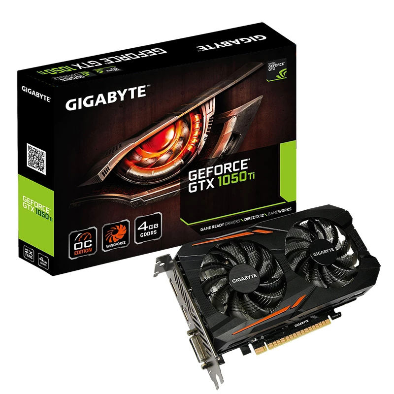Лидер продаж, видеокарта giagabte GeForce GTX 1050 Ti 4G GDDR5 NVIDIA игровая графическая карта с 128 бит для настольного компьютера