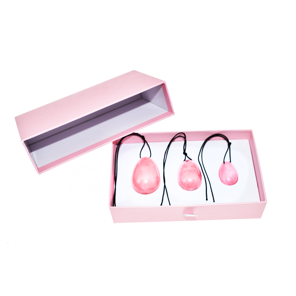3 in 1 Set Nephrite Rose Quartz Yoni Eggs Natural Jade Eggs For Women