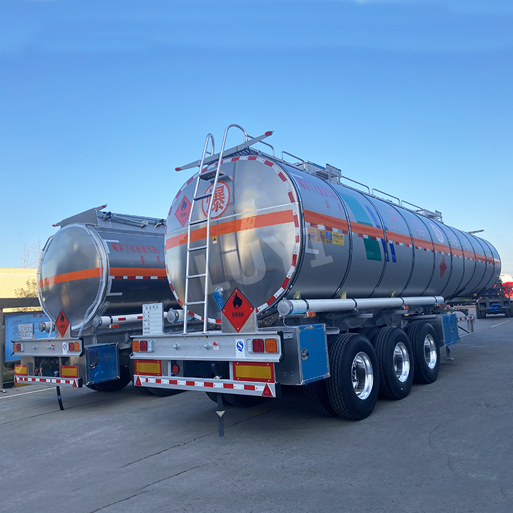 3 Axle Petrol Acid Fuel Tank Semi Trailer Big Capacity Water Tankers Crude Palm Fuel Truck Trailers Oil Tanker Truck Trailer