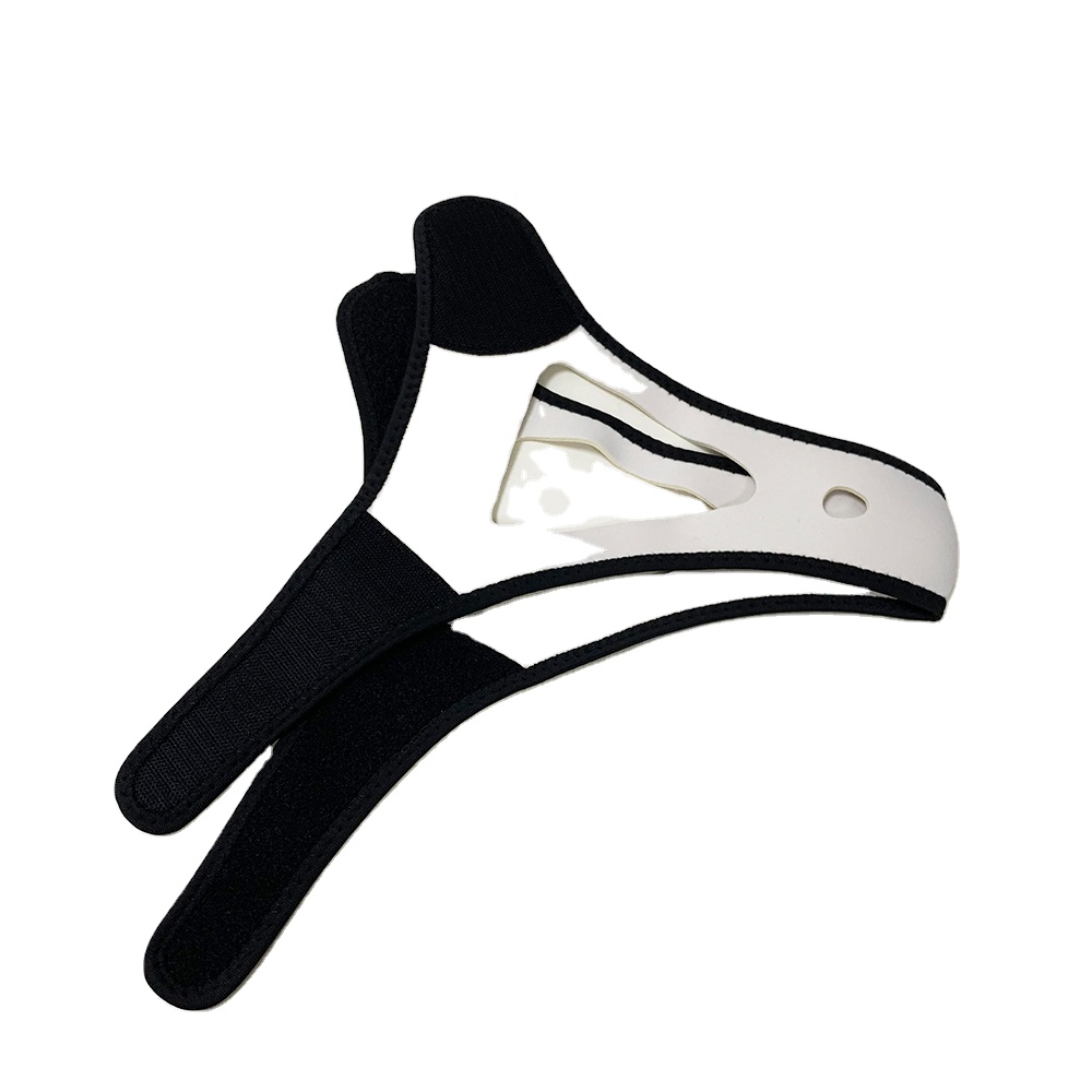 Adjustable Triangle Anti Snoring Solutions Guard Snore Stopper Jaw Belt White Anti Snore Chin Strap