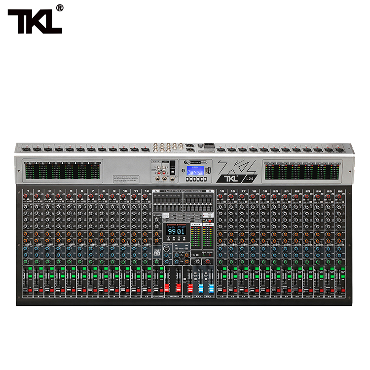 Профессиональный звуковой миксер TKL L24, 26 каналов, с USB, DJ, звуковая микшерная консоль, оборудование для сцены записи AUX