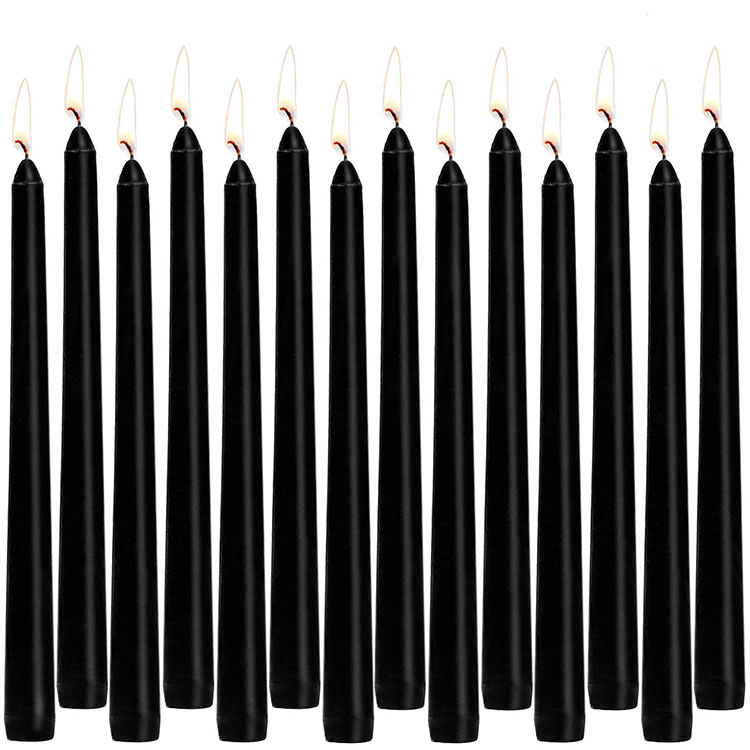 Cheap Price Household Paraffin Wax Black Tapper Dinner Candle