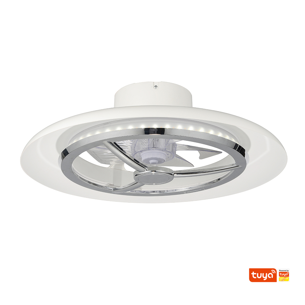 Multifunctional Led Ceiling Fan Light With Hidden Blades With Tuya Electric Smart