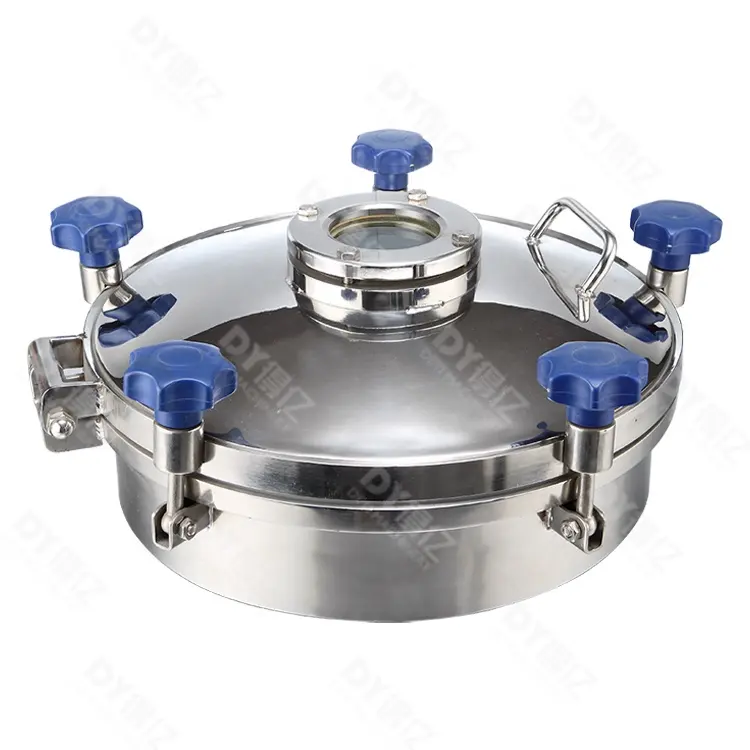 450mm Stainless Steel Circular Pressure Manhole Cover Manway with 100d sight glass