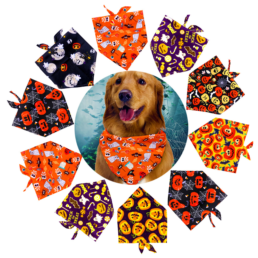 Wholesale custom christmas dog scarf holiday bandana for dogs