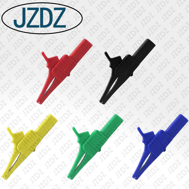 JZDZ J.60039 4 мм защитный зажим для пистолета типа «банан» с медным покрытием и никелевой вставкой изоляционный большой Безопасный зажим типа «крокодил»