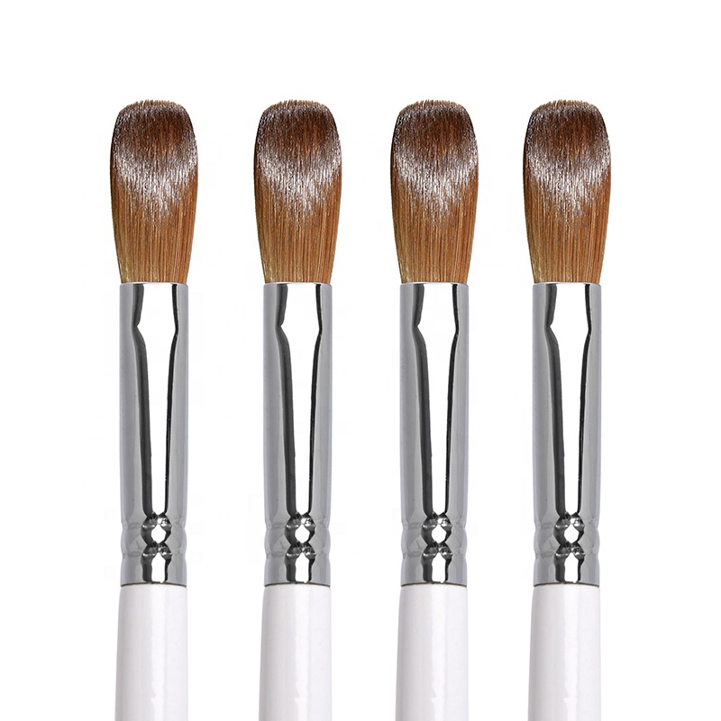 Custom Logo 100% Kolinsky Acrylic Nail Brush 2 4 6 8 10 12 14 16 18 Manicure Salon Nail Art Brush