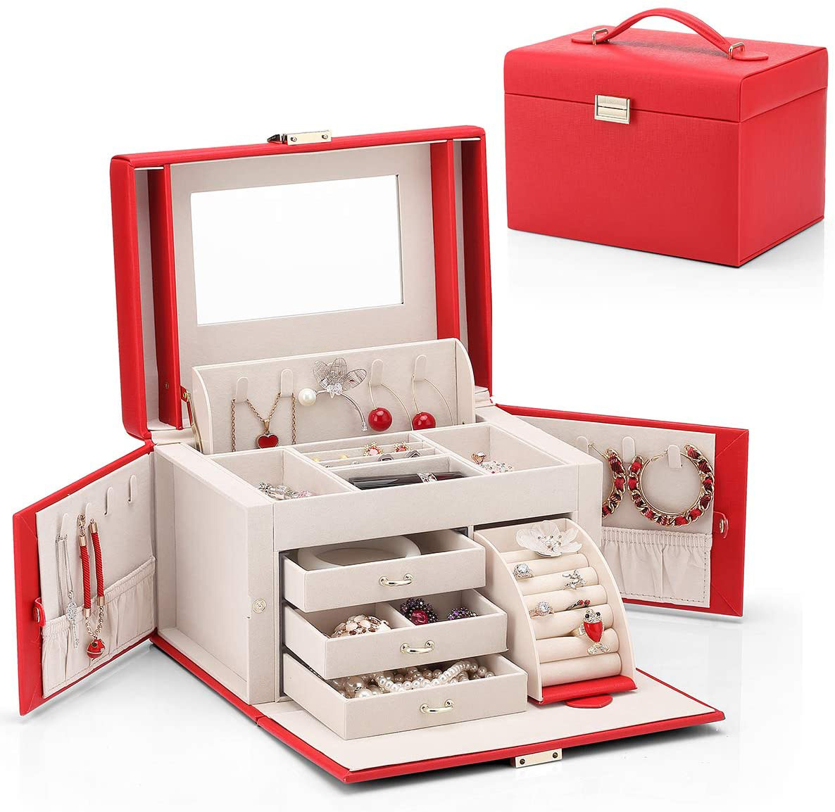 Black Packaging Luxury Paper Boxes And Bag Necklace Wholesale Custom Jewelry Storage Box Organizer