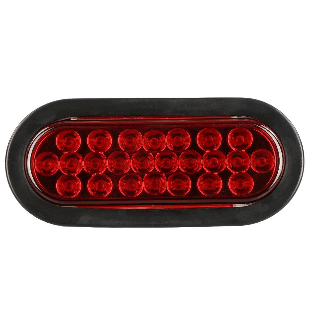 2X6 "24 LED Красный Овальный Загерметизированный поворотный Стоп задний фонарь ГРУЗОВИК ПРИЦЕП RV лодка комплект