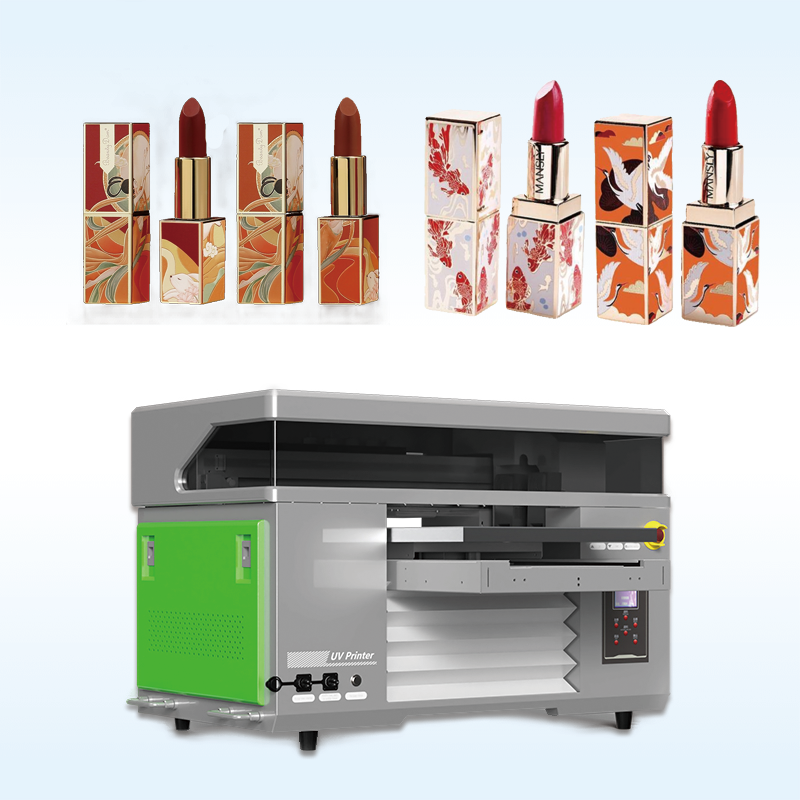 A2UV printer, dual nozzle digital inkjet uv printer,3D engraved lipstick printing machine with printing area of 400mm * 600mm