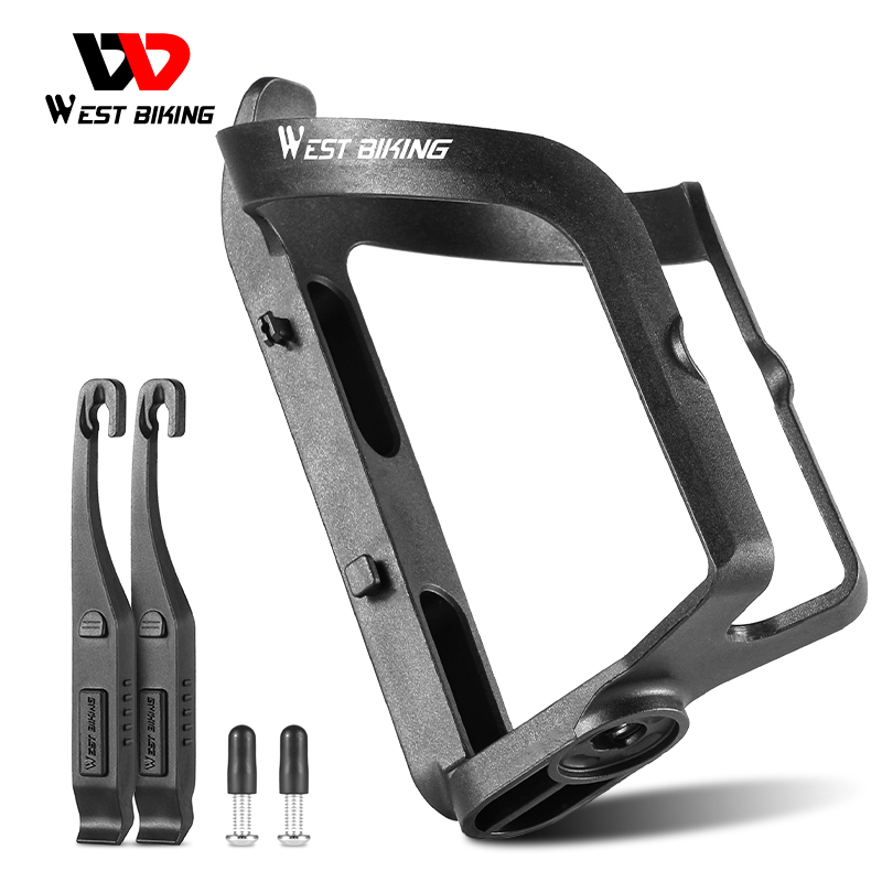 WEST BIKING 2021 New Black Bike Handlebar Holder Strong Bike Water Bottle Cage Drink Bottle Storage Bicycle Water Bottle Cage
