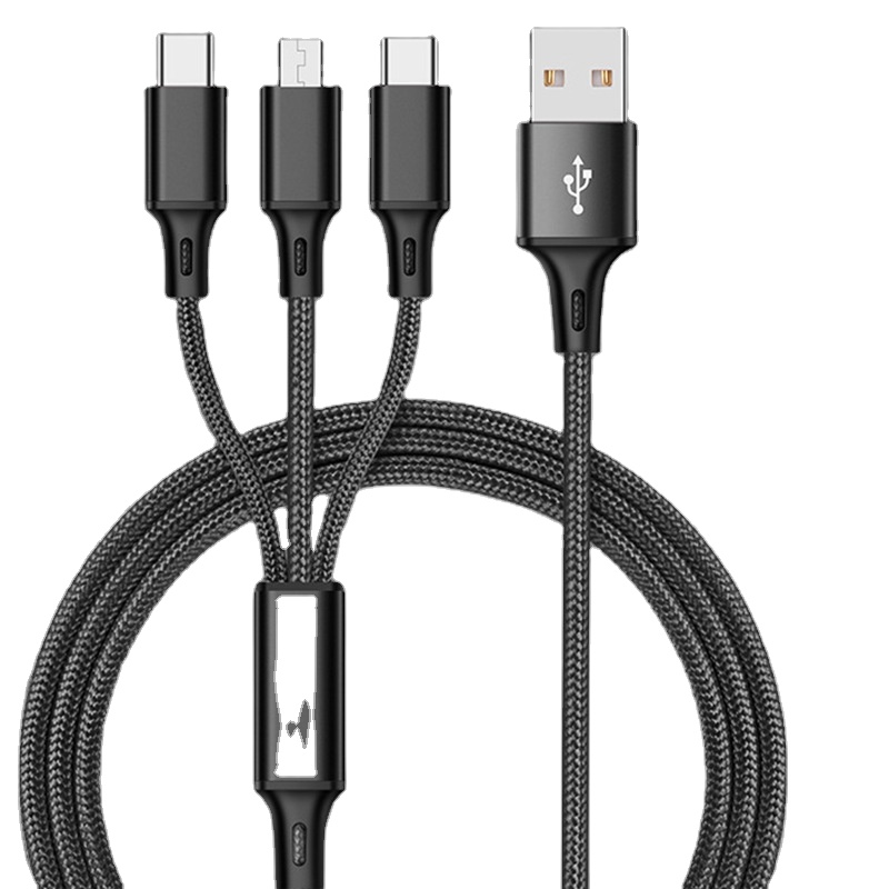 3в1 usb-кабель для передачи данных для iPhone, быстрое зарядное устройство, зарядный кабель для телефонов Android, type c, xiaomi, huawei, Samsung, зарядный провод для iPad