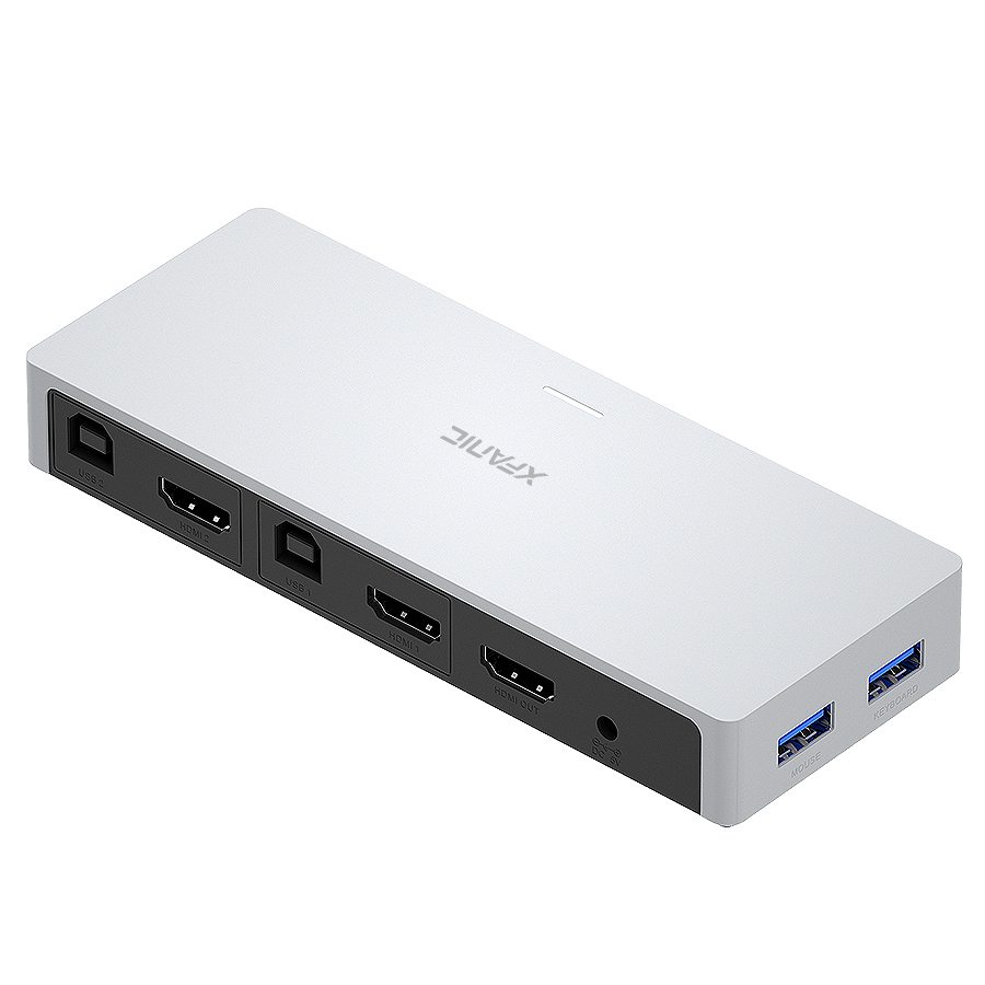 4 порта USB HDMI KVM-удлинитель двойной монитор KVM-переключатель HDMI для ПК клавиатуры мыши сканера принтера