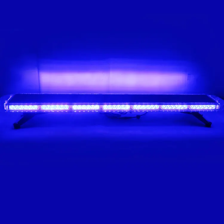 Safety Lightbar 120cm 47" Inch 96 LED Emergency Vehicle Rooftop Blue Strobe Bar Light For Car Truck