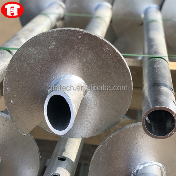 Hot Dipped Galvanized No Dig Heavy Duty Ground Anchors Helical Pile Pipe