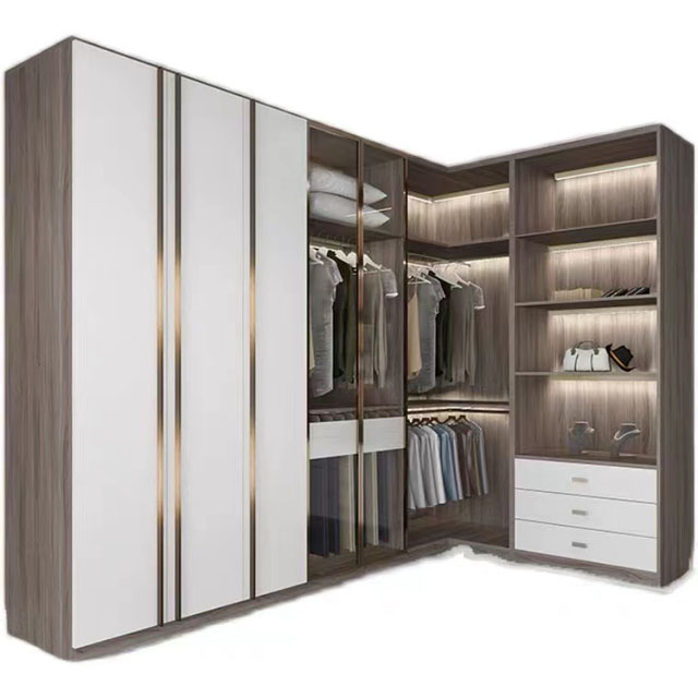 HZ Factory Supply Simple Lacquer design Bedroom cabinet Modern style High quality Professional Wardrobes