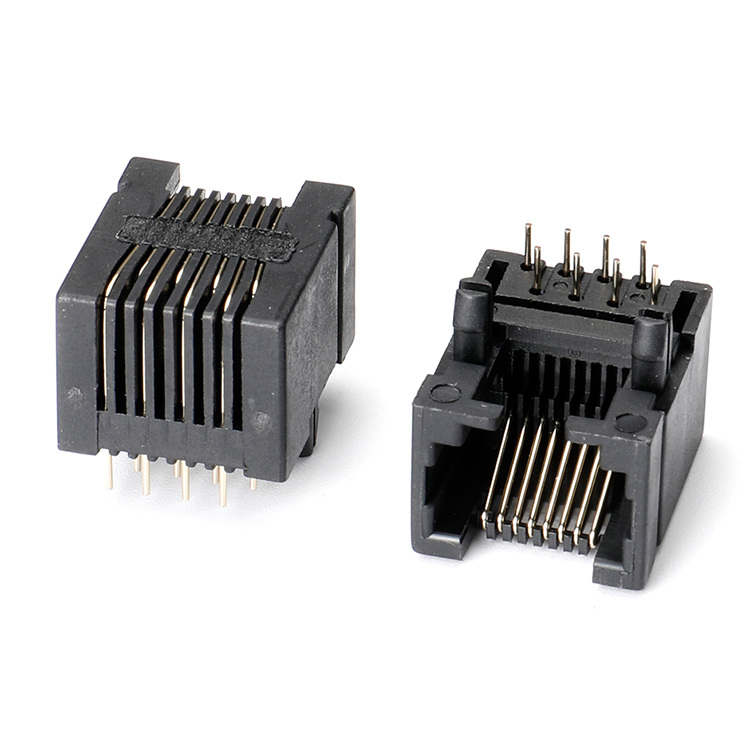 Боковой вход PCB Jack RJ45 8P8C вкладка вниз неэкранированный Тип