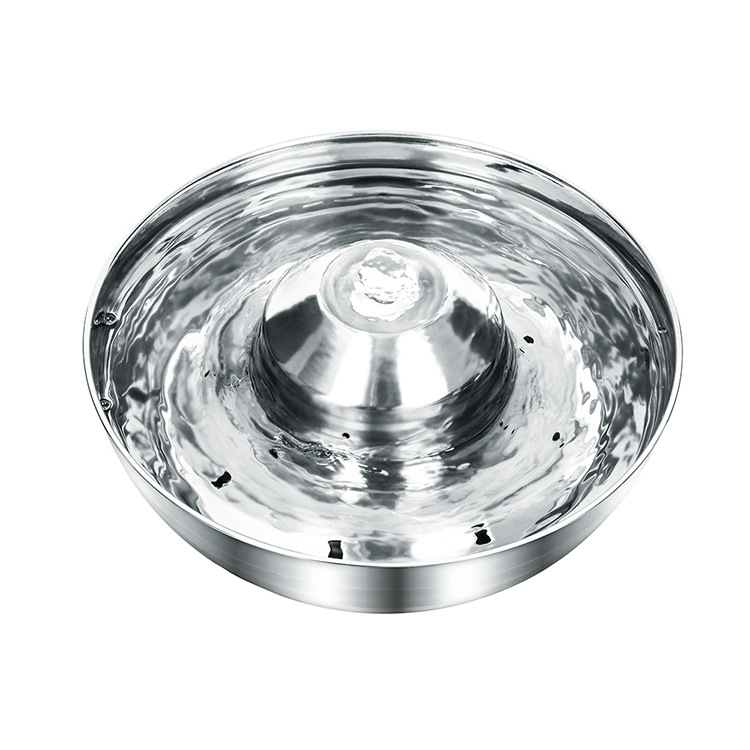Pet Dog Bowls Fountain Automatic Flowing Stainless Steel Cat Water Dispenser Pet Bowl